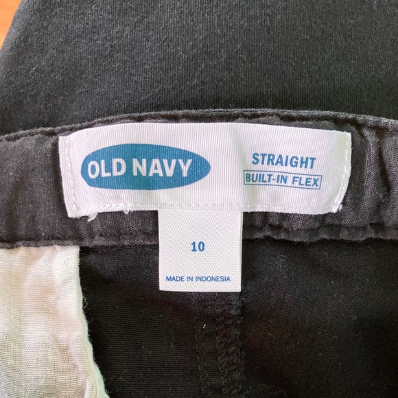 Boy’s size 10 Old Navy black straight leg dress pants with adjustable waist - Picture 5 of 7